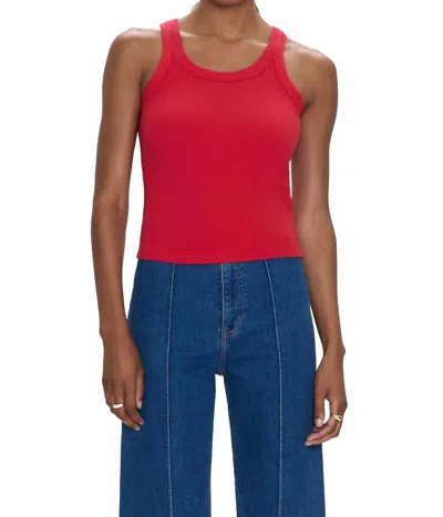 Pistola Christy Curved Hem Tank Top In Ruby In Red