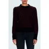 Pistola Coco Heart Jacquard Mock Neck Sweater