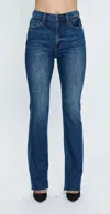 Pistola Colleen Slit Hem High Waist Slim Bootcut Jeans In Blue