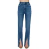 Pistola Colleen Slit Hem High Waist Slim Bootcut Jeans In Willow