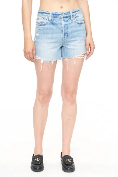 Pistola Connor Relaxed High Rise Shorts In Oahu Vintage In Blue