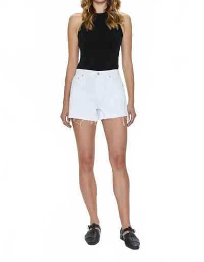Pistola Connor Relaxed High Rise Vintage Shorts In Blank Canvas In White