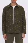 Pistola Cosette Embellished Utility Jacket In Green