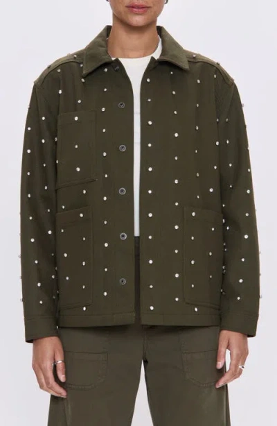 Pistola Cosette Embellished Utility Jacket In Green
