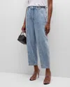 Pistola Court Mid-rise Relaxed Straight Jeans In Jardin