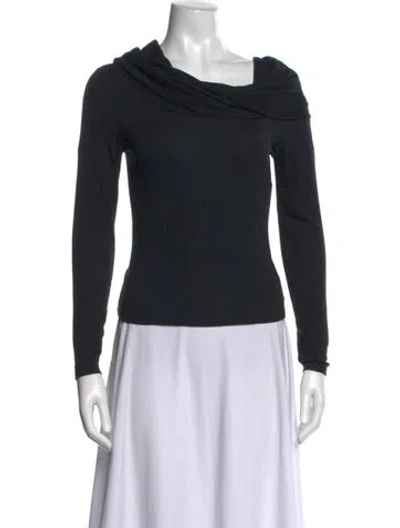 Pre-owned Pistola Cowl Neck Sweater In Blue