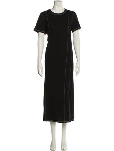 Pre-owned Pistola Crew Neck Long Dress In Black