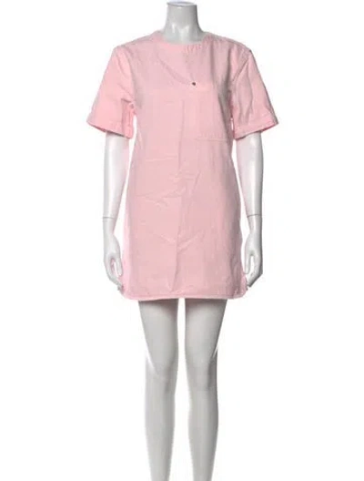 Pre-owned Pistola Crew Neck Mini Dress In Pink
