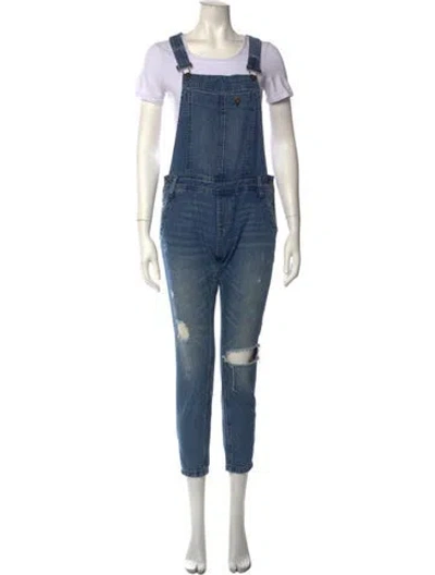 Pre-owned Pistola Crew Neck Overalls In Blue