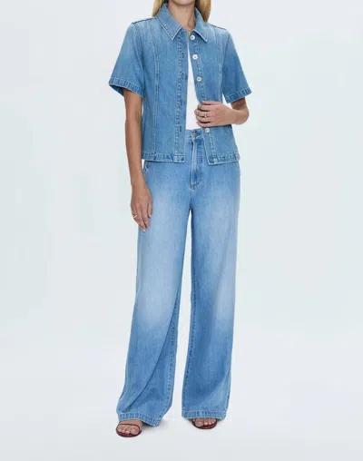 Pistola Cyndi Denim Shirt In Palo Alto In Blue