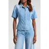 Pistola Cyndi Short Sleeve Denim Button-up Shirt