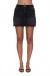 Pistola Daisy Low Slung Mini Skirt In Caviar In Black