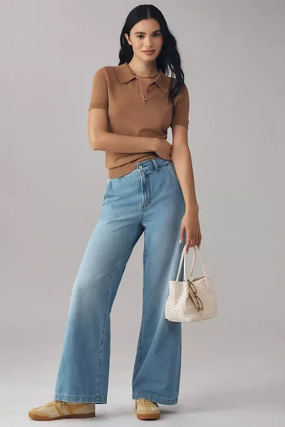 Pistola Dalia High-rise Wide-leg Trouser Jeans In Blue