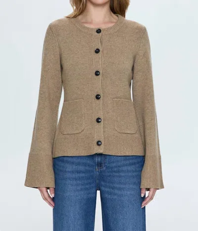 Pistola Dani Cardigan In Toasted Wheat In Multi
