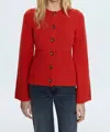 Pistola Dani Cinched Waist Cardigan In Rouge In Multi