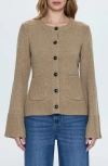 Pistola Dani Patch Pocket Cardigan In Toasted Wheat
