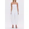 Pistola Daphne Strapless Jumpsuit In White