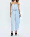 Pistola Daphne Arched Leg Jumpsuit In Impressionist In Blue