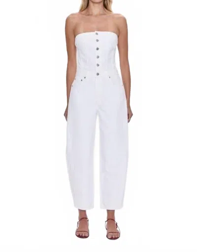 Pistola Daphne Arched Leg Jumpsuit In Vivid White