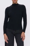 Pistola Dara Mock Neck Rib Top In Black