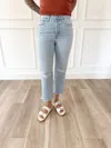 Pistola Dayana Straight Crop Jeans In Denim In Blue