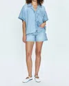 Pistola Della Denim Snap-up Shirt In Blue