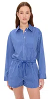 Pistola Denim Amelie Romper Ultramarine Stripe In Ultramarine Stripe
