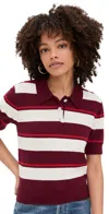 Pistola Denim Drea Shirt Ruby Sangria Stripe In Ruby Sangria Stripe