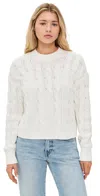 Pistola Denim Eva Sweater White Cable In White Cable