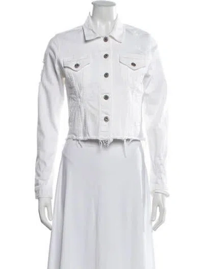 Pre-owned Pistola Denim Jacket In White