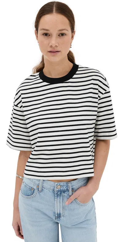 Pistola Denim Mae Tee Black White Stripe