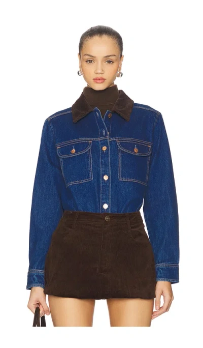 Pistola Devon Relaxed Shacket In Blue