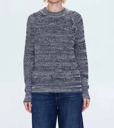 Pistola Edie Crew Neck Sweater In Navy Marl In Blue