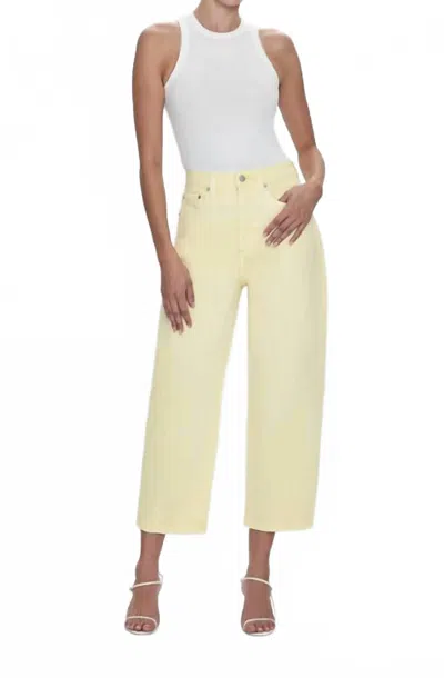 Pistola Eli High Rise Arched Leg In Soft Buttercup In Yellow