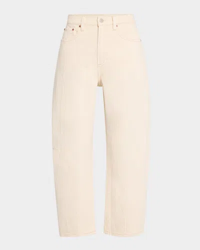 Pistola Eli High-rise Arched-leg Jeans In Ecru