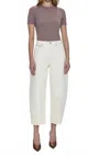 Pistola Eli High Rise Arched Leg Jeans In Ecru In Multi