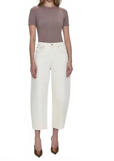 Pistola Eli High Rise Arched Leg Jeans In Ecru In Multi