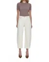 Pistola Eli High Rise Arched Leg Jeans In Ecru In White