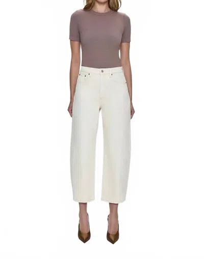 Pistola Eli High Rise Arched Leg Jeans In Ecru In White