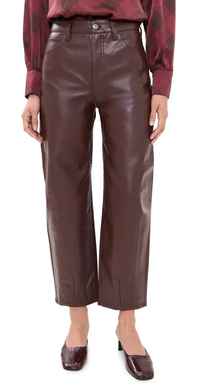 Pistola Eli High Rise Arched Leg Pants Cabernet In Brown