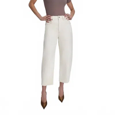 Pistola Eli High Rise Barrel Jean In Ecru In White
