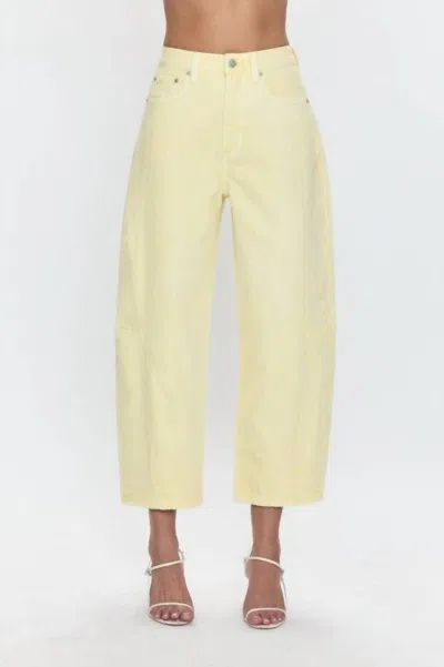 PISTOLA ELI HIGH RISE BARREL JEANS IN SOFT BUTTERCUP