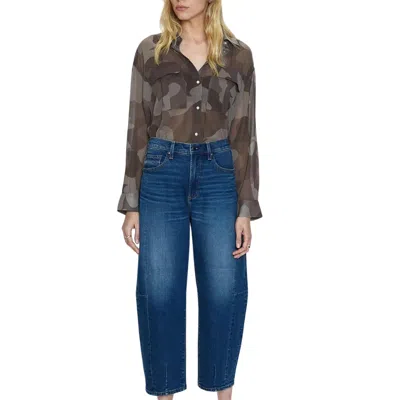 Pistola Eli High Rise Barrel Leg Jeans In Mixer In Multi