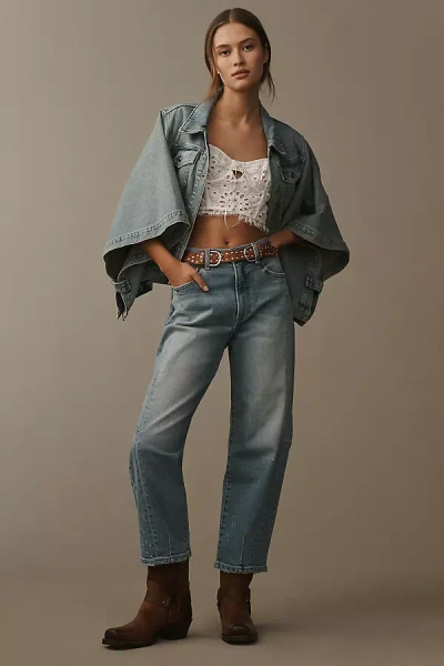 Pistola Eli High-rise Tapered Jeans In Blue