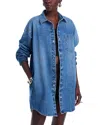 Pistola Elle Denim Shirt Mini Dress In Karat In Karat