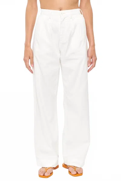 Pistola Ellery High Rise Wide Leg Trouser In Alabaster White