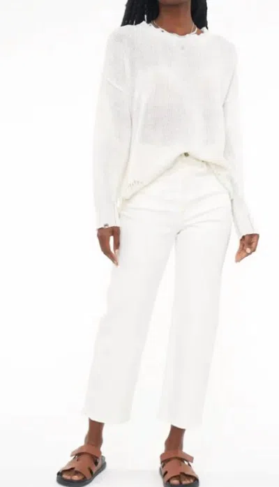 Pistola Elyse Sweater In Vanilla Distressed In White
