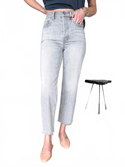 Pistola Emile Super High Rise Straight Jeans In Grey Wash In Gray