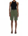 Pistola Etta Curved Shorts In Meadow In Green