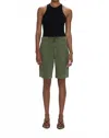 Pistola Etta Curved Shorts In Meadow In Green